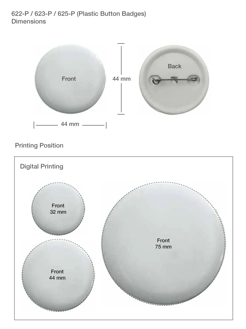 Custom Plastic Button Badges - AMIRCUSTOMS, Call Us +971 50 340 4305