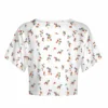 custom personalized short sleeve Crop Top sublimated