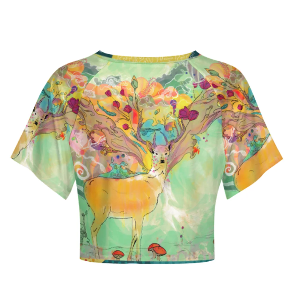 custom personalized short sleeve Crop Top sublimated