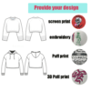 Fleece Womens Crop Top Sweatshirt Casual Crop Top Sweater Custom Logo Classic Women's Training Regular Fit Pullover Cotton Short - Call Us +971 50 340 4305