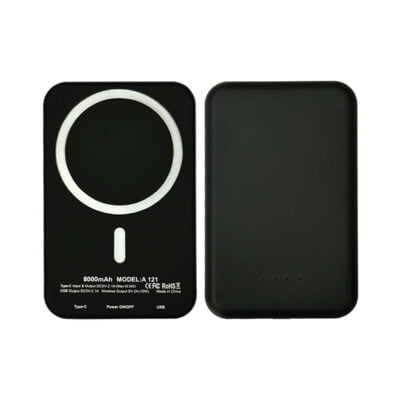 MAGNETIC WIRELESS POWER BANK The 8000mAh Magnetic Wireless Power bank