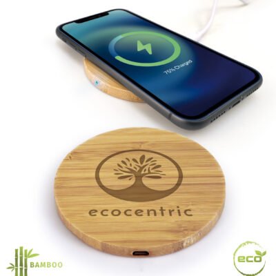 Custom Bamboo Wireless Charging Pad