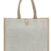 Custom Printed Canvas Jute Bags with Button Design