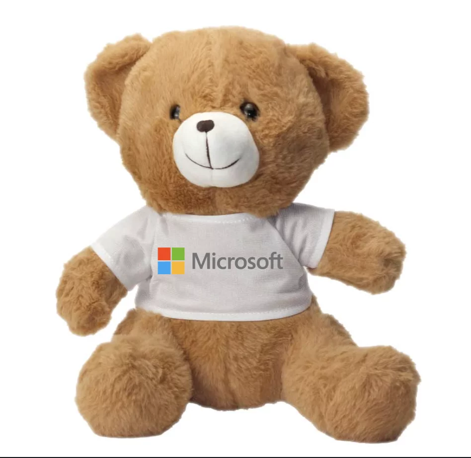 Custom Promotional Teddy Bear with Company Logo Printed Tshirt