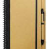 Custom Recycled Notebook-with-Pen-Black