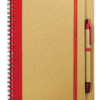 Custom Recycled Notebook-with-Pen-Red