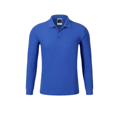 Custom polo shirt men 100 cotton long sleeve Casual 220Gsm Polo Neck Long Sleeve polo shirt