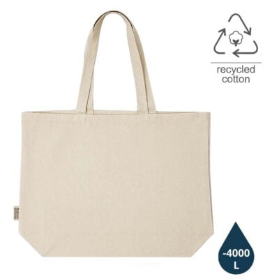 GRS Certified Recycled Cotton Tote Bag with Custom Print