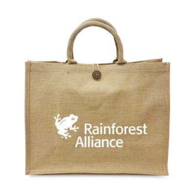 Our jute shopping bags were made entirely out of natural jute