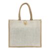 Eco-friendly jute shopping bags with buttons are classy
