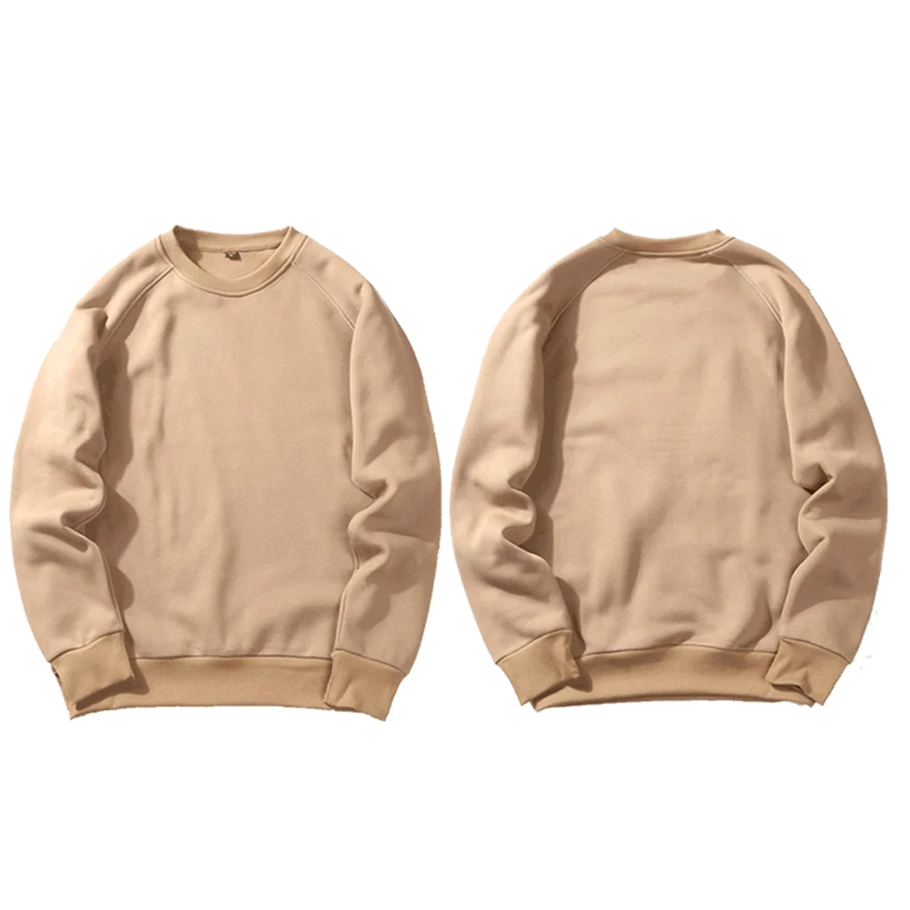 Men's Sweatshirt boxy fitting Mock Neck Cotton Crewneck streetwear men's hoodies & sweatshirts