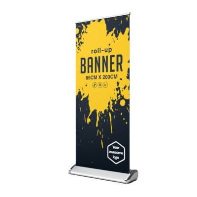 Roll Up Advertising Banner Stand Rollup Standee Aluminum Roll Screen Stand Retractable Banners