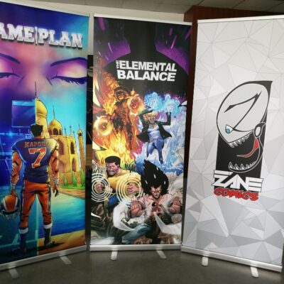 Roll Up Advertising Banner Stand Rollup Standee Aluminum Roll Screen Stand Retractable Banners