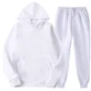 plain New fashion couples Sportswear Tracksuit Sweatsuit Men 2 Piece Sweat Suit Sets - Amir Customs