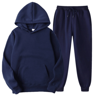 plain New fashion couples Sportswear Tracksuit Sweatsuit Men 2 Piece Sweat Suit Sets - Amir Customs - Customized Garments