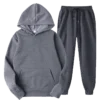 plain New fashion couples Sportswear Tracksuit Sweatsuit Men 2 Piece Sweat Suit Sets - Amir Customs - Customized Garments