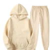 plain New fashion couples Sportswear Tracksuit Sweatsuit Men 2 Piece Sweat Suit Sets - Amir Customs