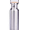 ECO Gift Set containing: [WATER BOTTLE] Double wall stainless steel insulating vacuum flask with bamboo lid and carry handle