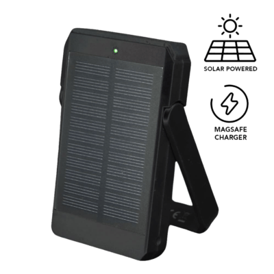 Freiburg is a sustainable 5000mAh solar charging power bank with 15W magnetic wireless charging - AmirCustom