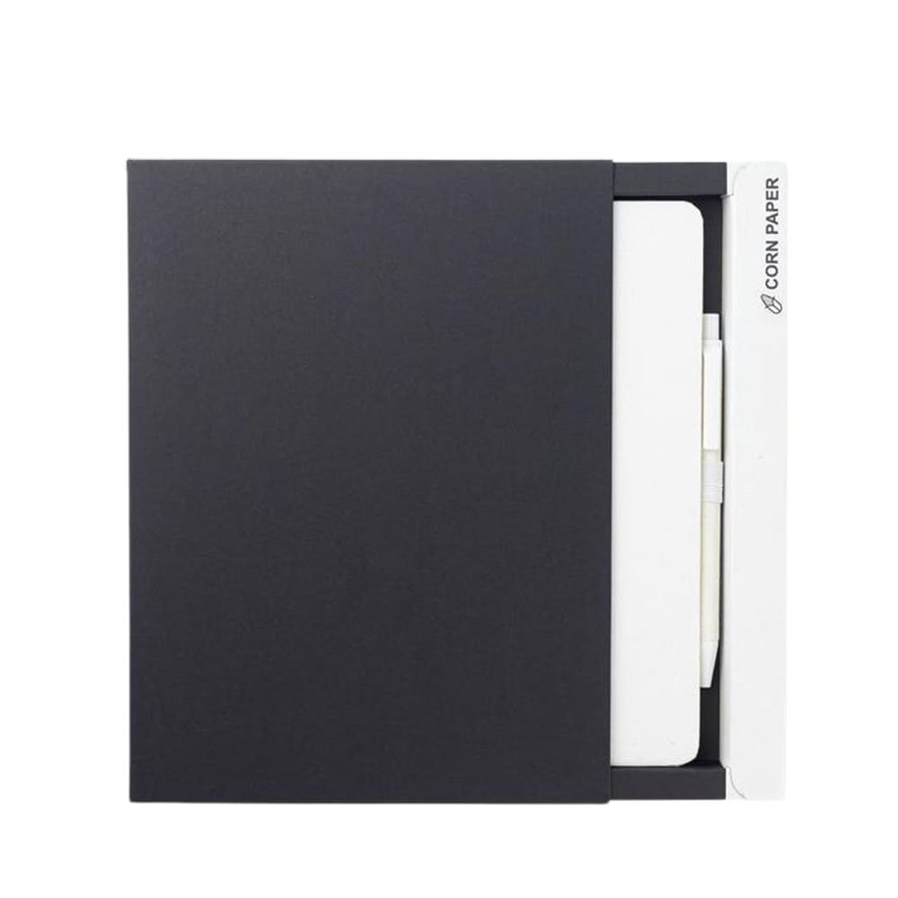 ABULA - A5 Hard Cover Notebook & Pen Set - Corn Paper - Image 3