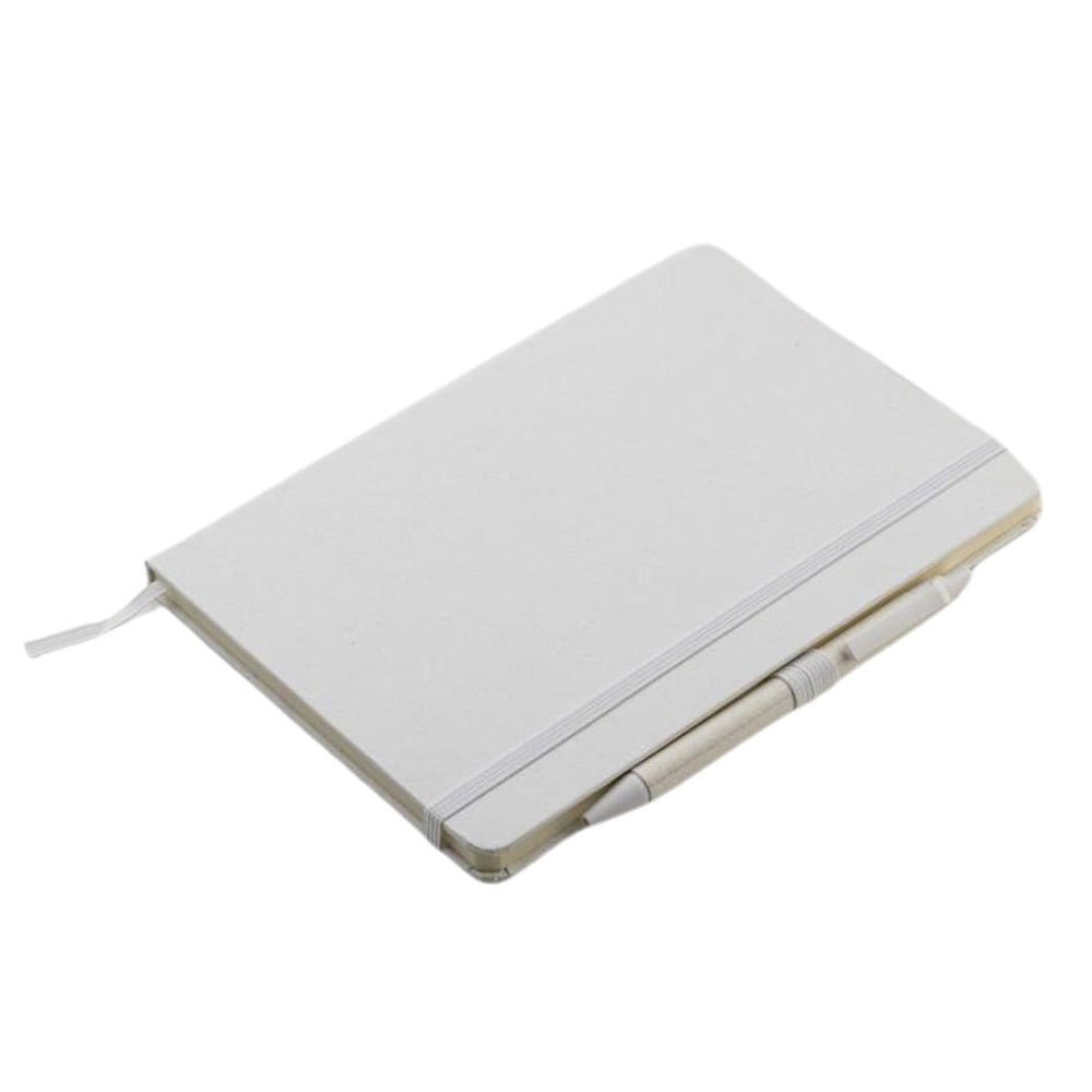 ABULA - A5 Hard Cover Notebook & Pen Set - Corn Paper - Image 4