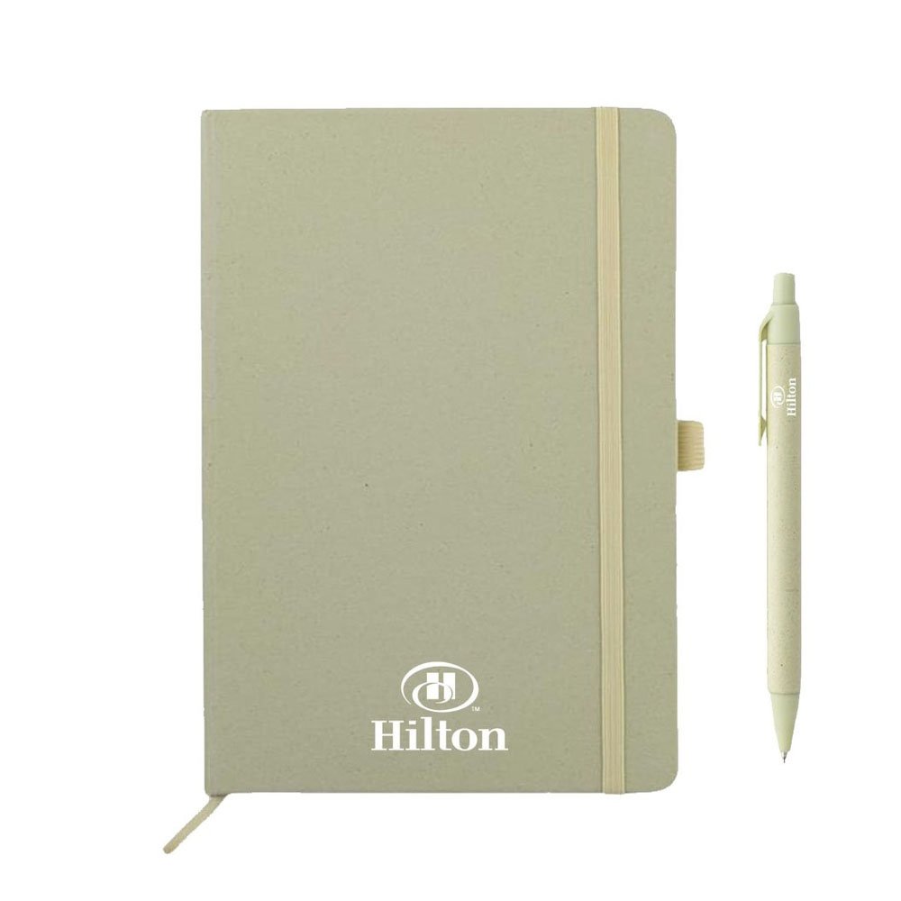 ABULA - A5 Hard Cover Notebook & Pen Set - Kiwi Paper - Image 8