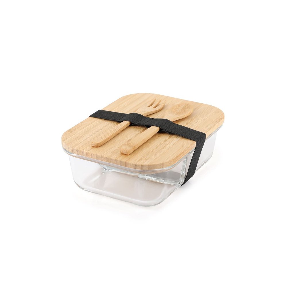 CORNETO - Glass Lunch Box with Bamboo Cutlery