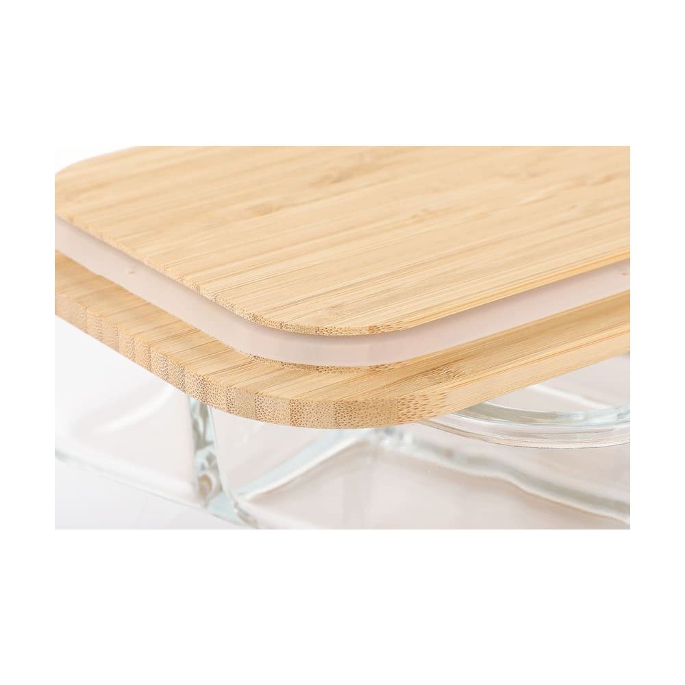 CORNETO - Glass Lunch Box with Bamboo Cutlery - Image 3