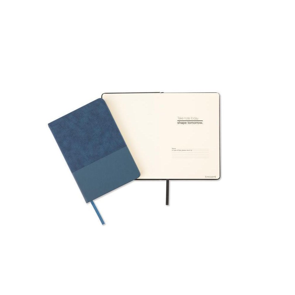 LYSS - A5 Thermo PU Hard Cover Notebook - Blue-Black - Image 2