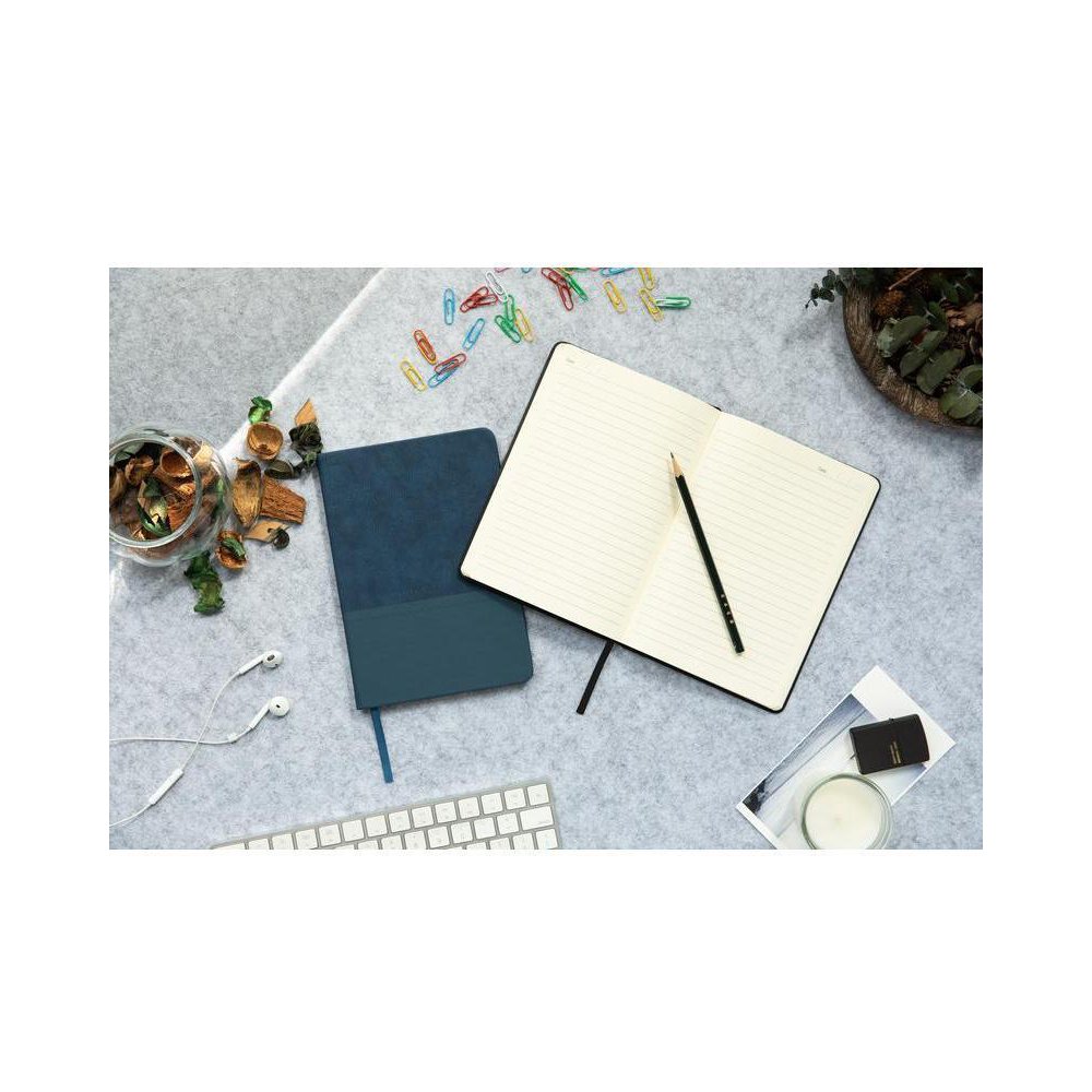 LYSS - A5 Thermo PU Hard Cover Notebook - Blue-Black - Image 3