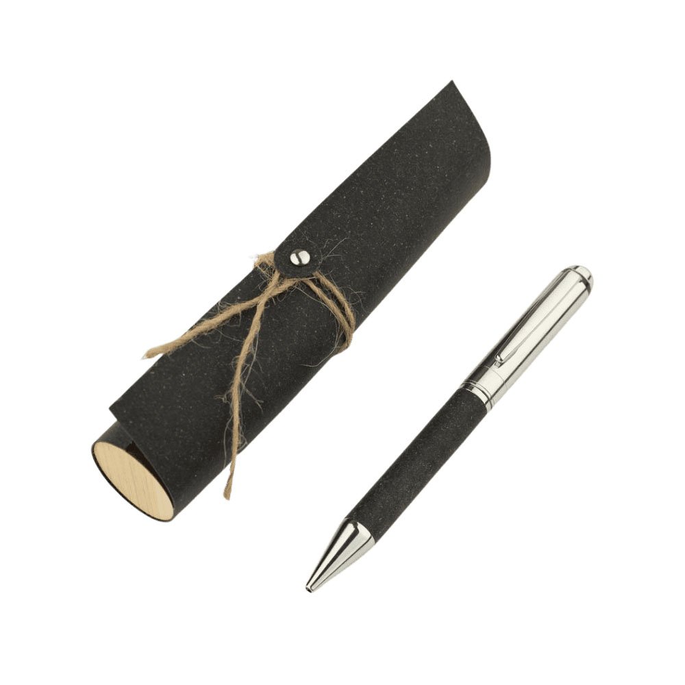 KORU - Metal Pen with Recycled Leather Barrel - Image 6