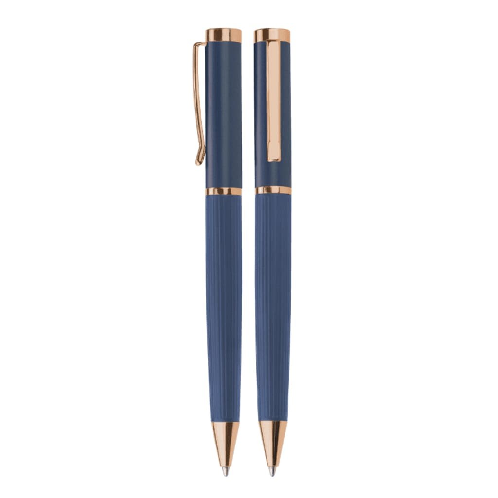 PORI - Metal Ballpoint Pen - Black - Blue - Image 4