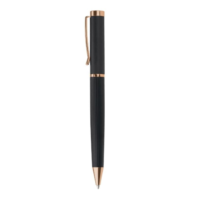 PORI - Metal Ballpoint Pen - Black - Blue - Image 2