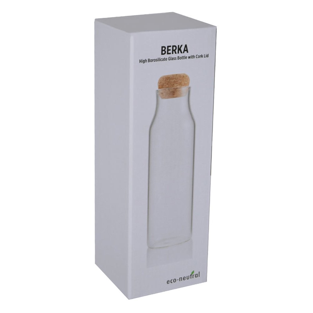 BERKA - Borosilicate Glass Bottle with Cork Lid - 600ml - Image 4