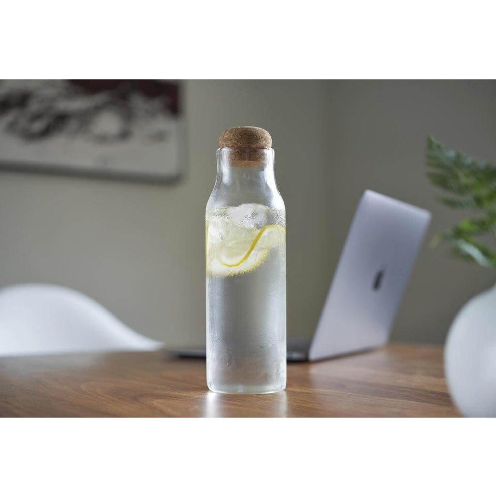 BERKA - Borosilicate Glass Bottle with Cork Lid - 600ml