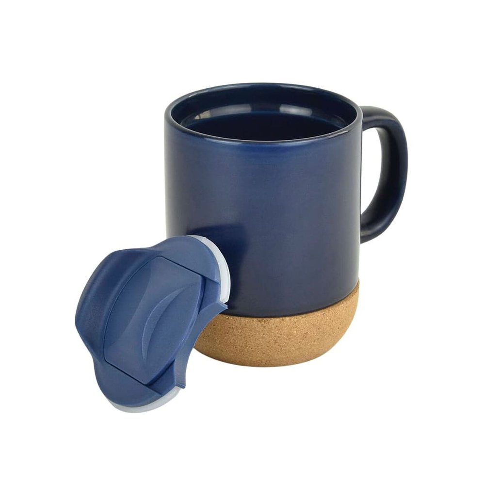 LUCCA - Ceramic Mug with Cork and Lid